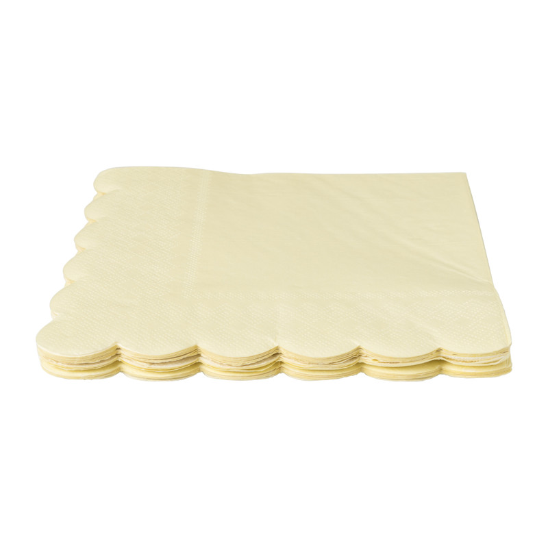 Servetten geel - 16.5x16.5 cm - set van 20