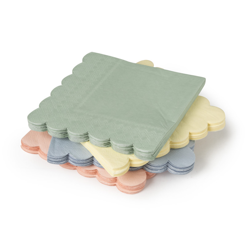 Servetten geel - 16.5x16.5 cm - set van 20