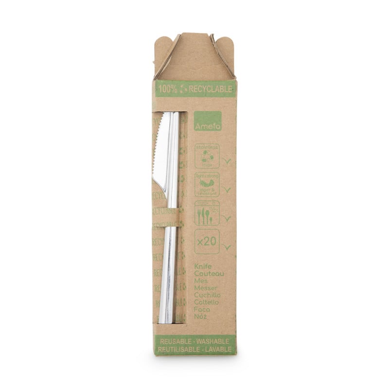 Amefa RVS messen - zilverkleurig - 20 stuks