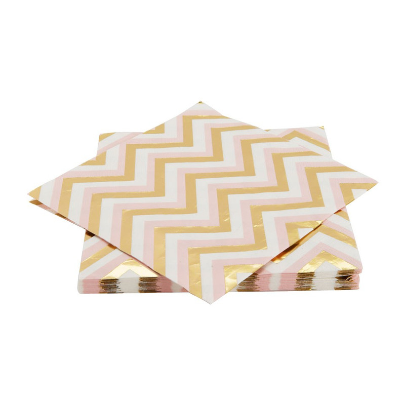 Servetten folie - zigzag - set van 20 