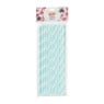 Papieren rietjes - blauw - 24 stuks