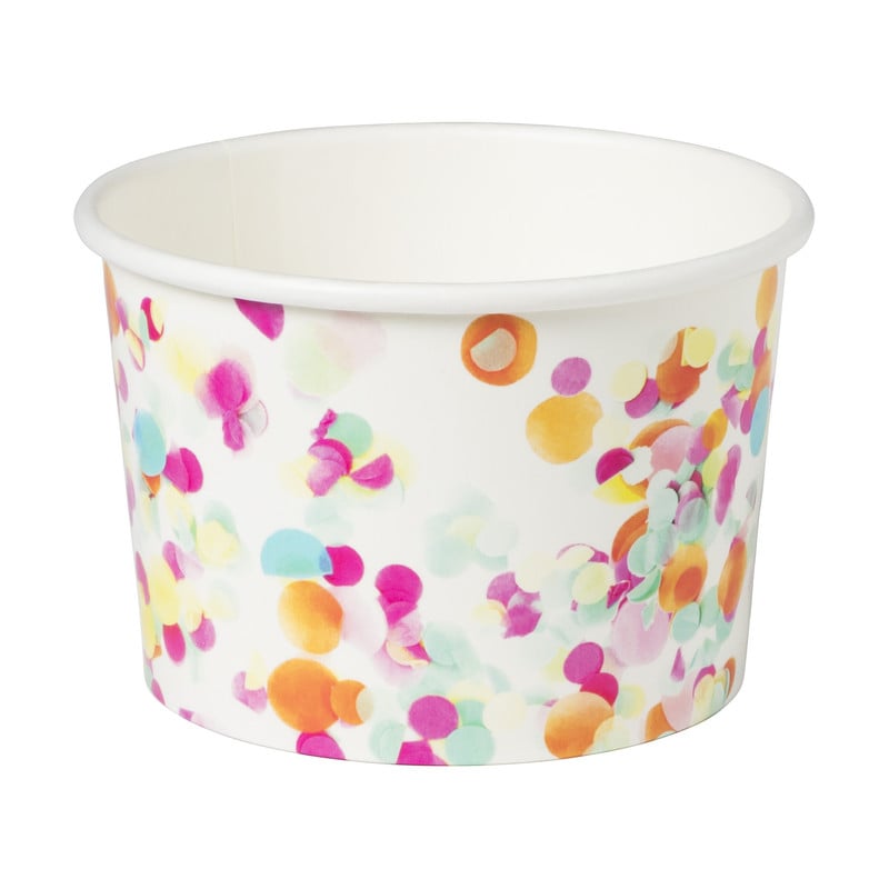 Papieren snackbakjes - confetti -  set van 8