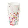 Papieren bekers - confetti -  set van 8