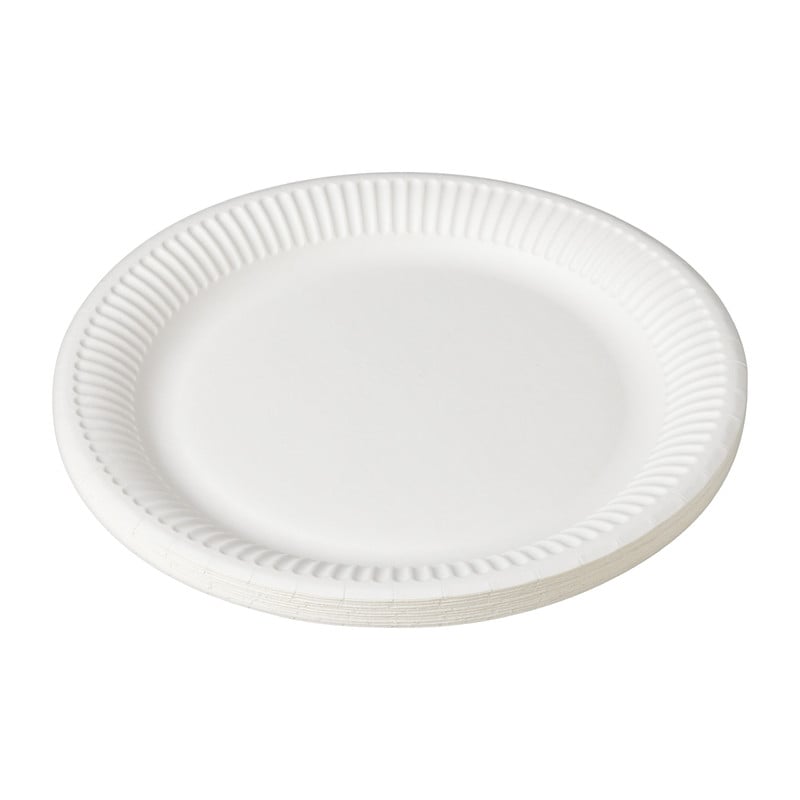 Bord Wit - set van 8 - ø23 cm