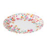 Papieren bordjes confetti ø18 cm - multikleur - set van 8