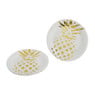 Wegwerpbordjes - ananas - 18 cm - 6 stuks