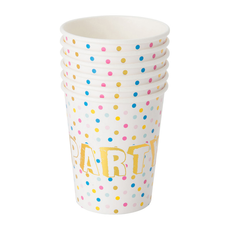 Beker party - set van 6