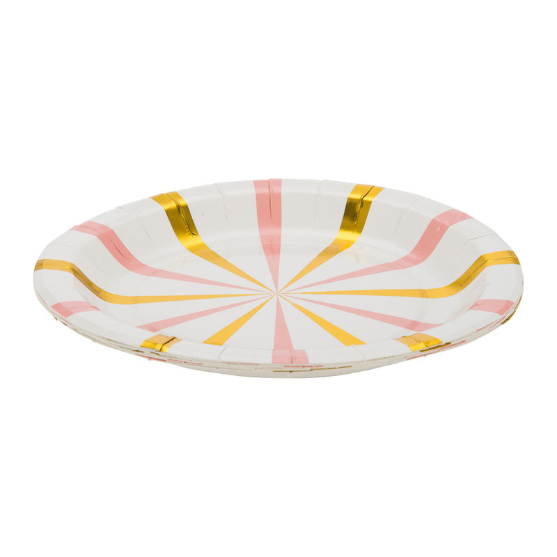 Bord roze/goud - set van 6
