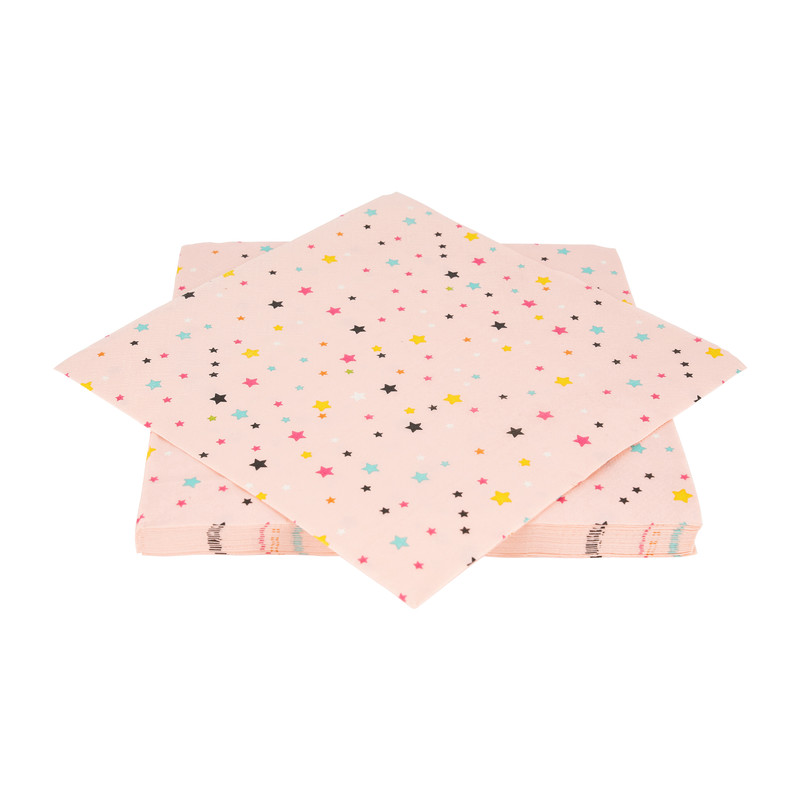 Servetten sterren - 16 stuks - 33x33 cm