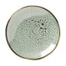 Schoteltje met gouden rand - groen - ø9 cm