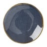 Schoteltje met gouden rand - donkerblauw- ø9 cm 