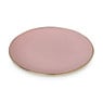 Gebaksbordje met gouden rand - roze - ø15 cm 
