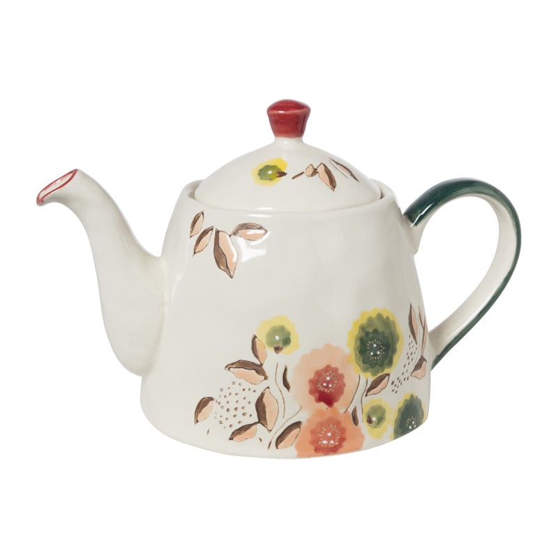 Theepot bloemen - multikleur - 750 ml