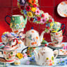 Theepot bloemen en vogel - multikleur - 750 ml 