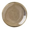 Schoteltje met gouden rand - grijs - ø9 cm 