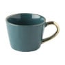 Mok met gouden oor - petrol - 300 ml 