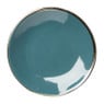 Schoteltje met gouden rand - blauw -  ⌀9 cm