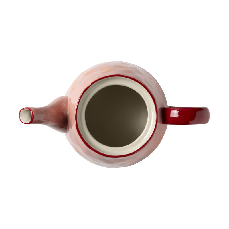 Theepot strikjes - roze/rood - 1 liter