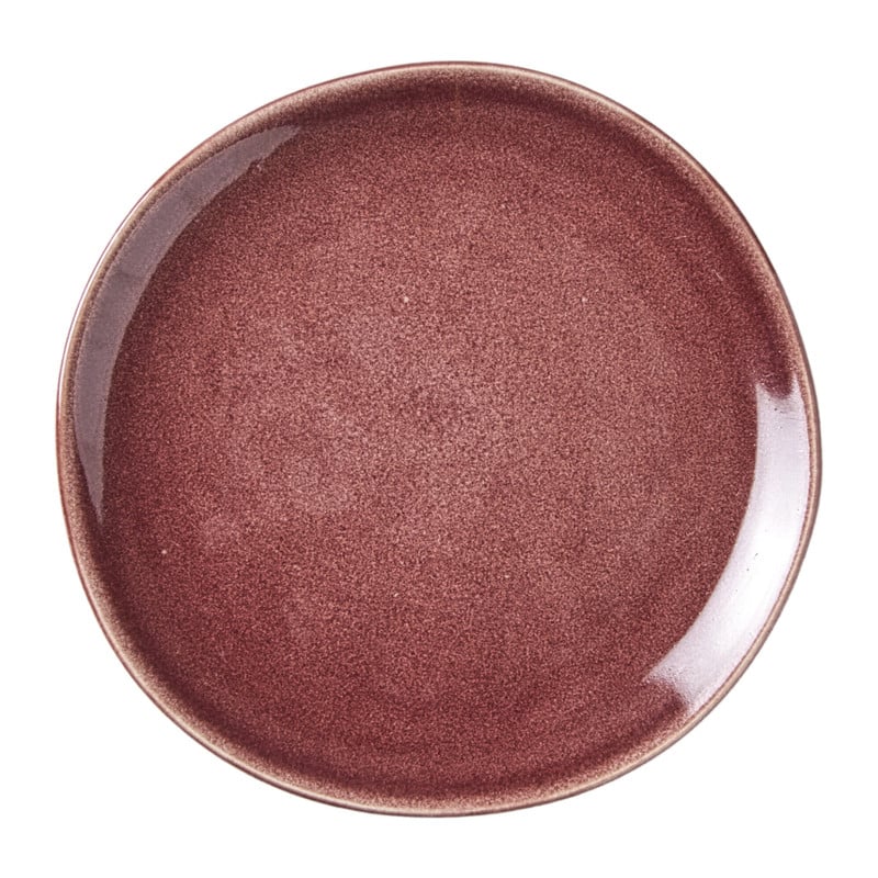 Gebaksbordje Toscane - bordeauxrood - ø15.5 cm