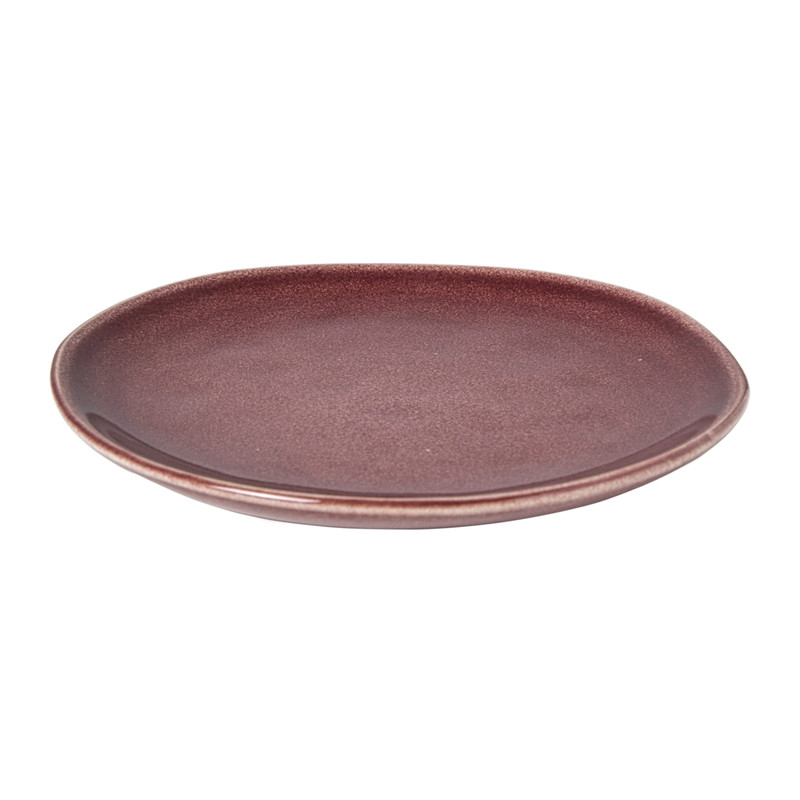 Gebaksbordje Toscane - bordeauxrood - ø15.5 cm