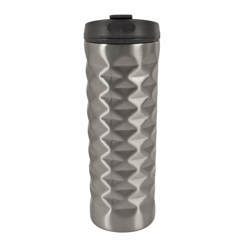 Travelbeker vacuüm patroon - 40 - cl - zilver