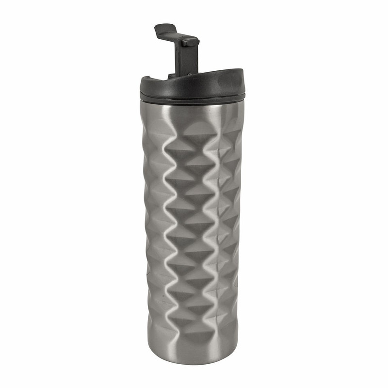 Travelbeker vacuüm patroon - 40 - cl - zilver