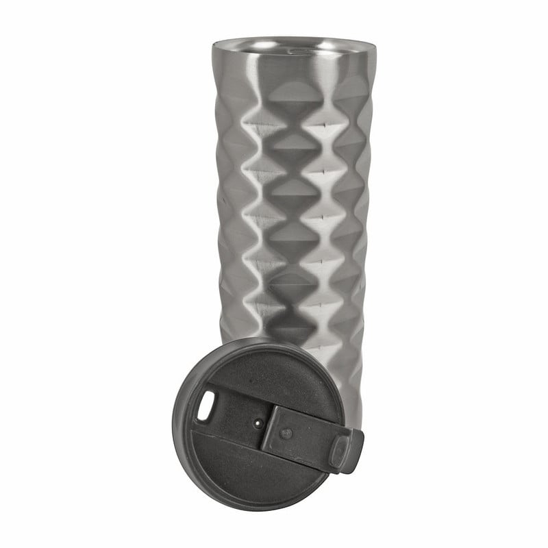 Travelbeker vacuüm patroon - 40 - cl - zilver