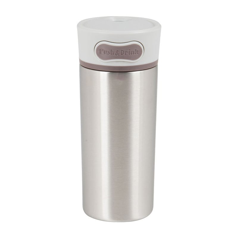 Reisbeker push & drink - beige