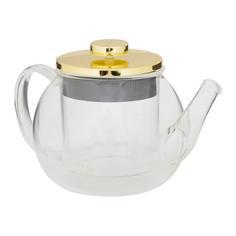 Theepot met filter goud - 1 liter