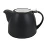 Moderne theepot met filter - zwart - 1 liter