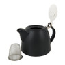 Moderne theepot met filter - zwart - 1 liter