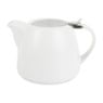 Moderne theepot met filter - wit - 1 liter