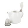 Moderne theepot met filter - wit - 1 liter