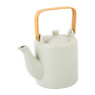 Theepot met bamboe handvat - grijs - 1 liter