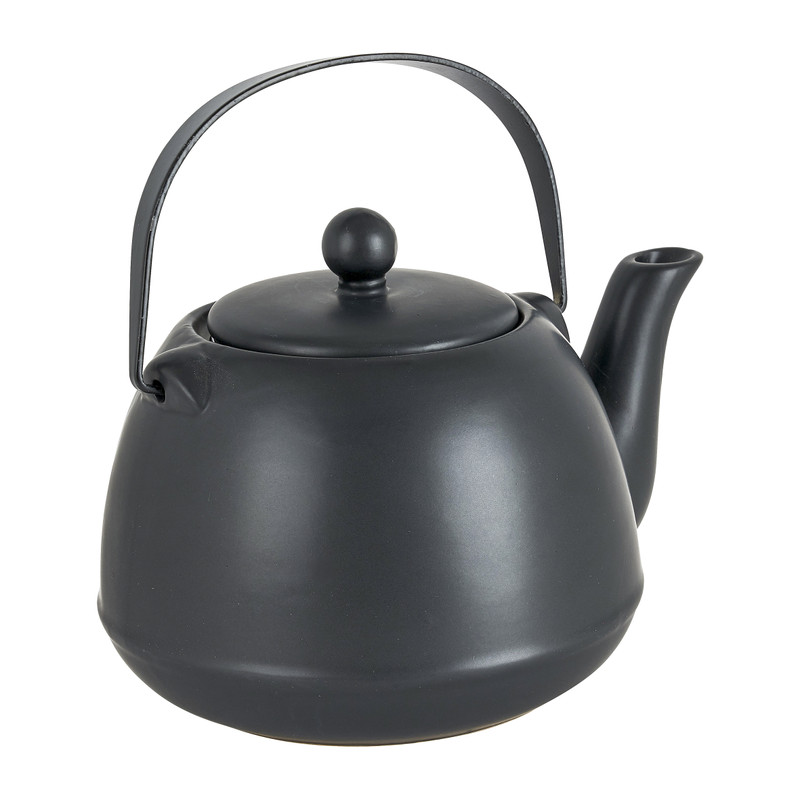Theepot mat zwart - 1 liter