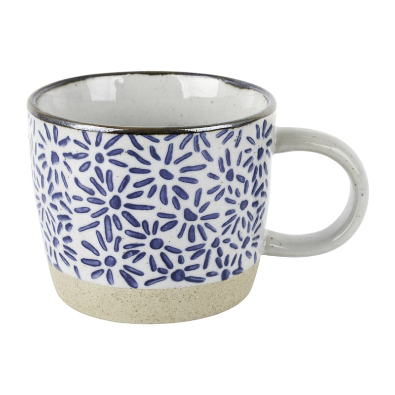 Mok bloem - blauw - 30 cl