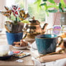 Mok met gouden oor - donkerblauw - 250 ml