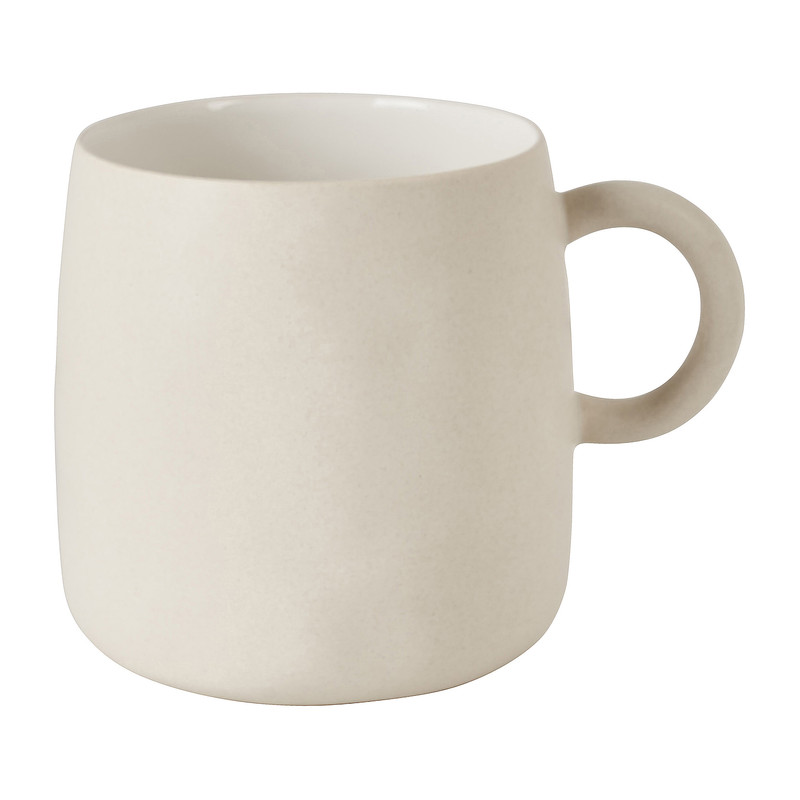 Mok stoneware - wit - 420 ml
