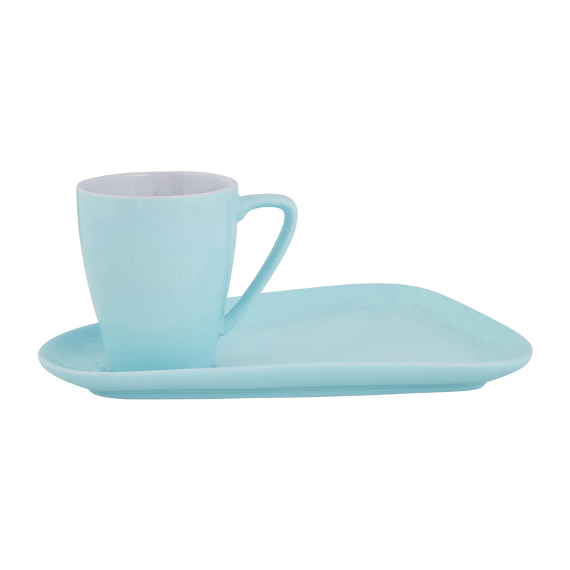 Kop en schotel - blauw