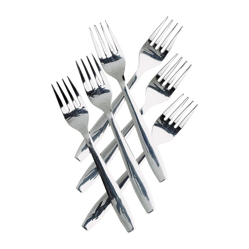 Gebaksvorkjes set van 6 RVS