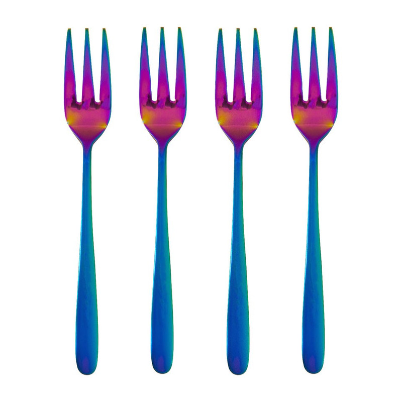 Gebaksvork regenboog - set van 4
