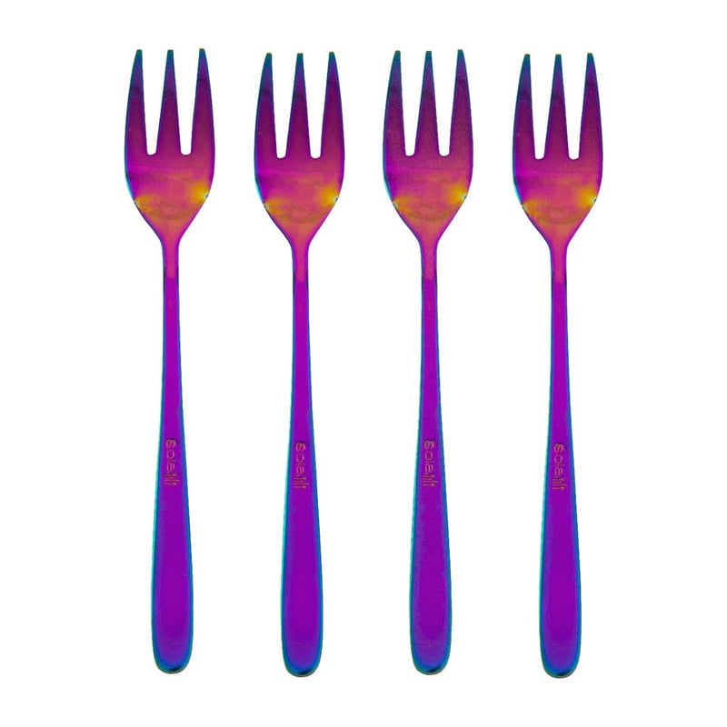 Gebaksvork regenboog - set van 4