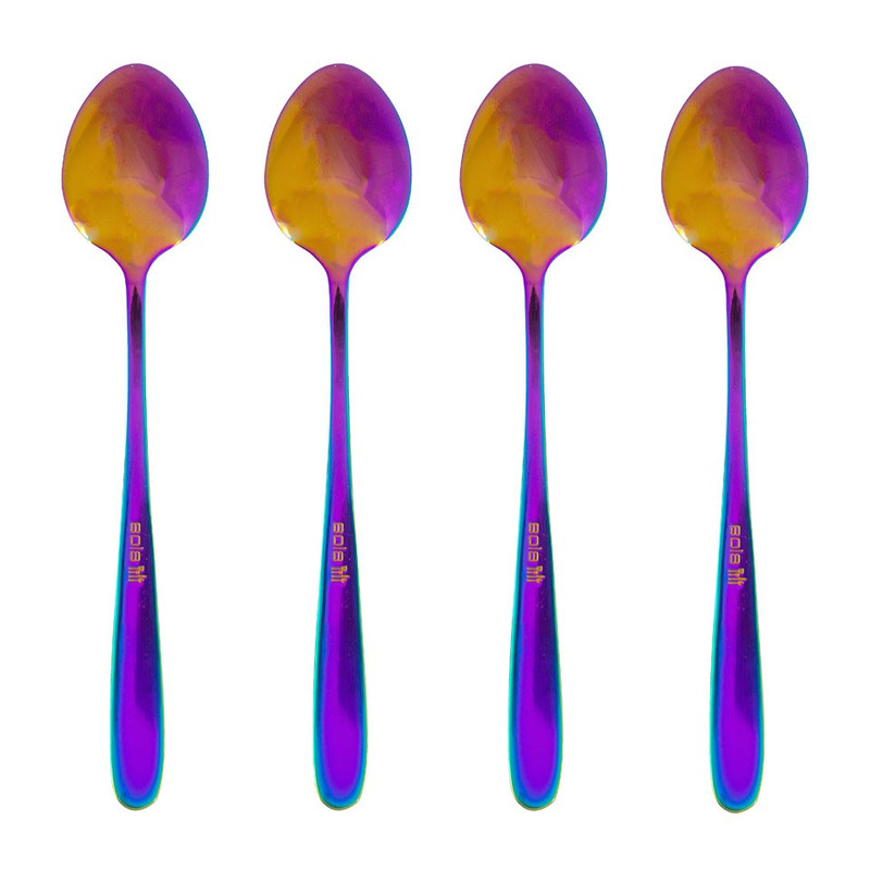 Theelepel regenboog - set van 4
