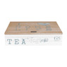 Houten Theedoos - 12 vaks - love home - 30,5 x 24 x 7 cm