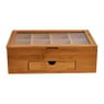 Theekist bamboe met 8 vakken - 30x20x10 cm