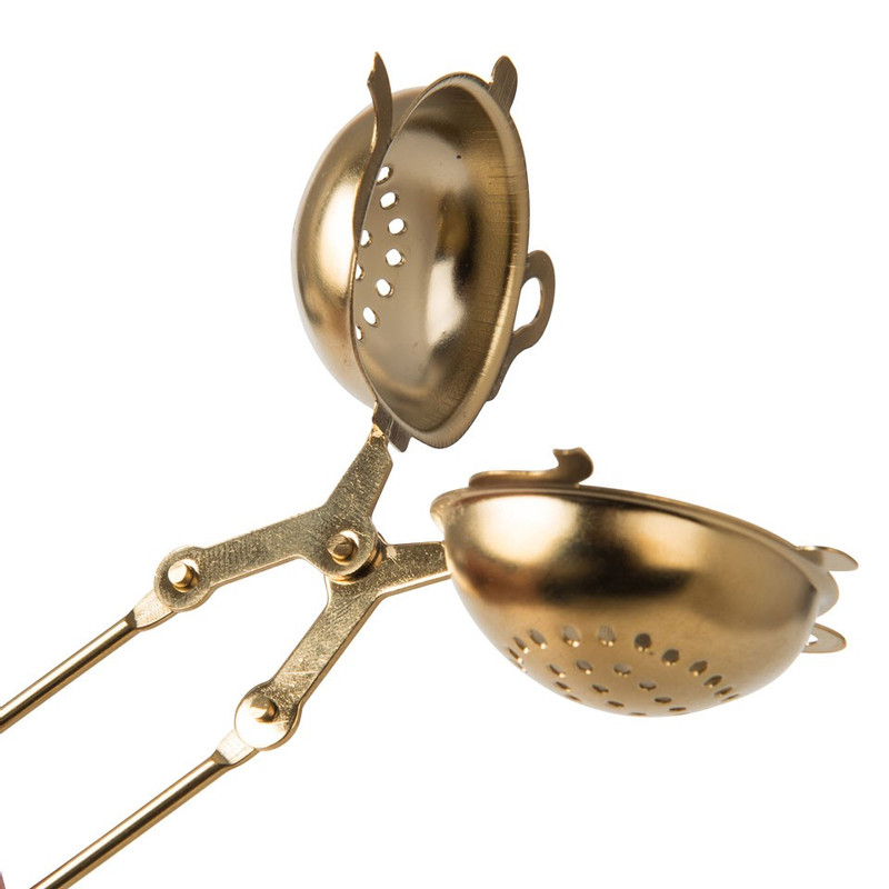 Thee-ei - theepot - goudkleurig