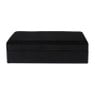 Theedoos fluweel - 24x16.5x7 cm - zwart