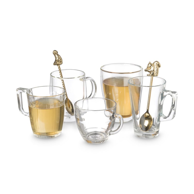 Theelepel eekhoorn - goud - 15 cm