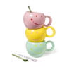 Theelepels roze - glas - set van 4