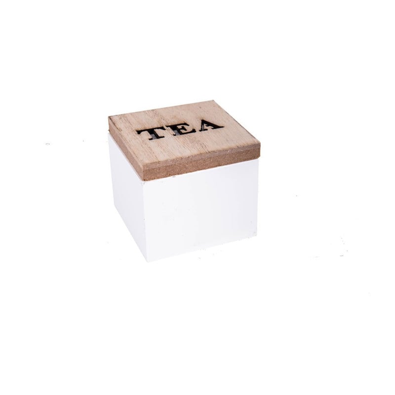 Theedoos - 1-vaks - wit/naturel